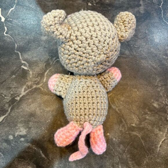 No Brand Cute Gray Pink Crotched 8.5” Mouse - Picture 5 of 8